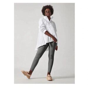 Athleta Sojourn Pleated Pullover Top Oversize Crisp White | Size Small